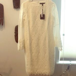 Brand New - White Lace Dress with Bell Sleeves